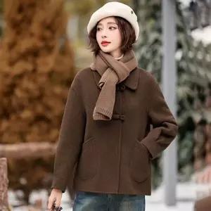 마킷5 울 모직 가을 양면 캐시미어 루즈핏 엄마옷 숏 여성코트 코트 따스한 JEN3