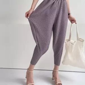 [다잇템]여자 플리츠 주름원단 배기핏 고무줄 편한 바지