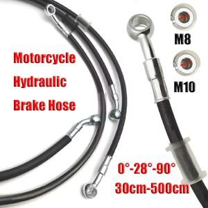 028 밴조 300mm ~ ATV 오프로드 레이싱 용 오토바이 유압 호스 케이블 클러치 오일 파이프 블랙