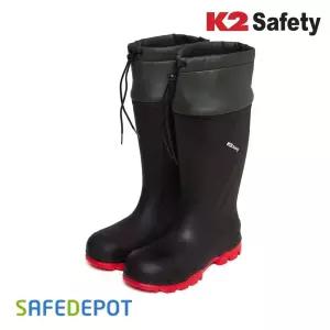 오염방지 안전요딩장화 방한화 블랙 방수 보온 K2 ASB-006-1