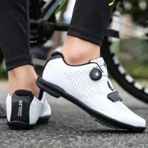 평페달 자전거 신발 클릿 슈즈 스피닝 자전거 로드 슈즈