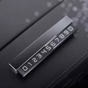 [RIZPICK]차량용 야광 주차번호판 슬라이드형 연락처 알림판 차량용번호판