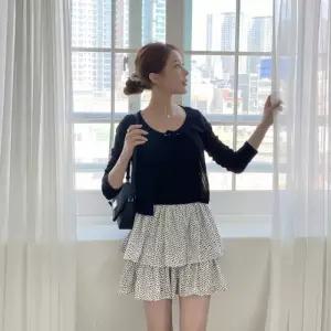 [다잇템]여자 도트 플레어 캉캉 미니스커트