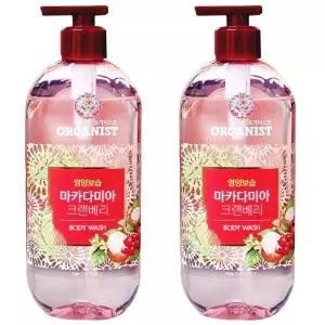 LG 오가니스트 마카다미아 크랜베리 바디워시 500g x2개