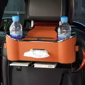 [RIZPICK]차량용 다기능 뒷좌석 정리함 컵거치대 걸이 오렌지 C115
