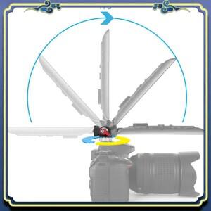 휴대용 미니 모니터 마운트 삼각대 헤드 콜드슈 어댑터 알루미늄 합금 1/4인치 나사 플래시 마이크 LED 조