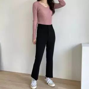 [다잇템]여자 키큰녀 정장바지 세미 고무줄 나팔 키작녀 바지