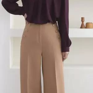 [다잇템]여자 넓은 셋업 단추 와이드팬츠 편한 정장바지
