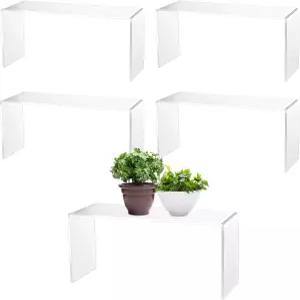 Soooo 4개 대형 아크릴 라이저 디스플레이 스탠드 투명 선반 주얼리 소매 데스크톱 쇼 데코 컵케이크