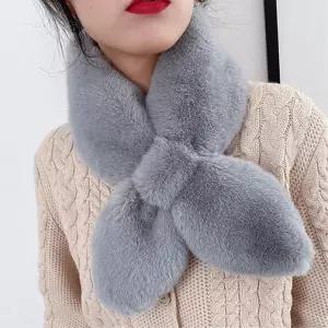 가짜 밍크퍼목도리 페이크퍼 짧은머플러 따뜻한목도리