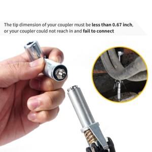 커버가 있는 그리스 건 니들 노즐, 도달하기 어려운 피팅에 적합한 90도 윤활 도구 자동 수리점