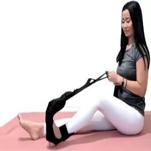 야그주 발 및 종아리 스트레칭 - 아킬레스건염 뒤꿈치 스퍼스 드롭 햄스트링용 스트랩 다리 스트레칭기