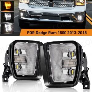 Dodge Ram 용 LED 안개 램프 주간 주행 등 1500 2013 2014 2015 2016 2017 2018 DRL 방향 지시등 흰색 노란