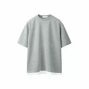 [하프클럽/해리슨]링클프리 레이어드 스트라이프 반팔티 MJBC1510
