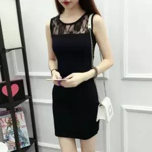 [다잇템]여자 민소매나시 SS 비침 레이스 원피스