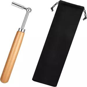 휴대용 벨벳 가방이 있는 피아노 튜너 렌치 해머 전문가용 튜닝 키트 초보자 및 유니버설 스타 팁 레버