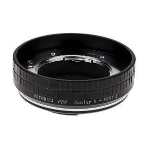 [미국배송] 포토디옥스 프로 렌즈 어댑터 콘탁스 G 렌즈에서 소니 알파 넥스 E-마운트 카메라 마운트 포커스 다이얼 블랙 (CNTXG-SNYE-PRO)