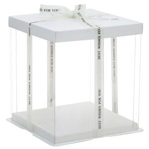 투명케이크상자 디저트 선물 포장 쿠키 베이킹 상자 사각 케이스 용기