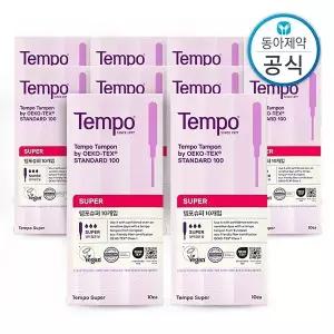 템포 슈퍼 레귤러 선택가능 탐폰 체내형 생리대 100매