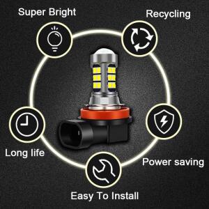 2pcs LED 램프 자동차 앞 안개등 호환 아우디 호환 A4 B7 B8 B9 2009