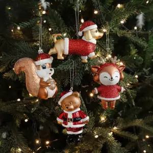 골드빛 크리스마스트리 장식품 오너먼트 벤 3개세트 펜던트 동물 귀여운