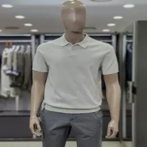 [브렌우드]여름 카라 반팔 니트 라이트그레이 양말 증정