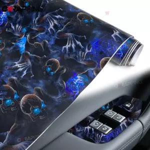 스케이트보드 랩핑 필름 고스트 비닐 자동차 용품 차량 바디 오토바이 오프로드 그래피티 해골 자전거