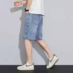 남자 캐주얼 여름 반바지 슬림핏 아이템 짧은 청반바지 레이셀 스트레이트 청바지 5부 admr2