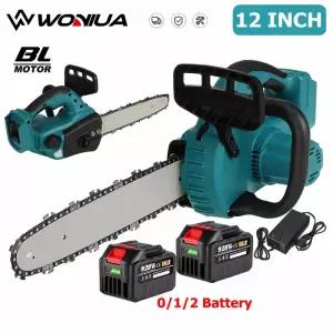 12인치 브러시리스 오일 체인톱 21V 무선 전기 정원 목공용 전동 공구 목재 절단기 마키타 18V 배터리용