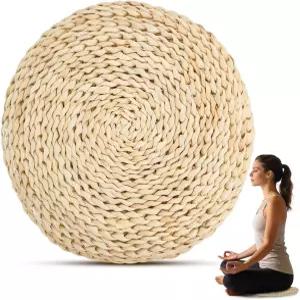 세브로로 다다미 바닥 베개 원형 짚 직조 패딩 시트 쿠션 일본식 매트 명상 가구 홈 템플용 30cm
