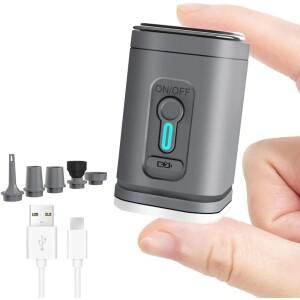 미니 휴대용 에어 펌프 1300mAh 배터리 USB 충전식 수영장 튜브, 베드, 진공 보관 백용