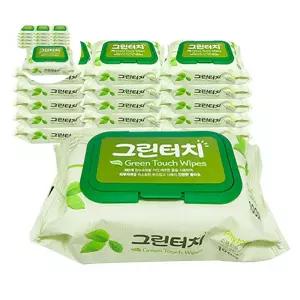 캡형/국산/저자극 그린터치물티슈(100매)-30개