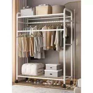 이동식 행거 정리함 시 커튼 더블 서랍형옷장 다용도 정리대 디자인행거 건조 비키니