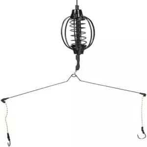 잉어 낚시 피더 미끼 케이지 홀더가 있는 봄 물고기 인라인 메소드 태클 후크 리그 세트 싱커