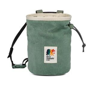 Oso Supply Co - 왁스 캔버스 초크 백 볼더링, 암벽 등반, 헬스장, 역도 u2013 방수, 조절 가능한 벨트, 와이드 오프닝을 위한 지퍼 포켓 & 메시 파우치