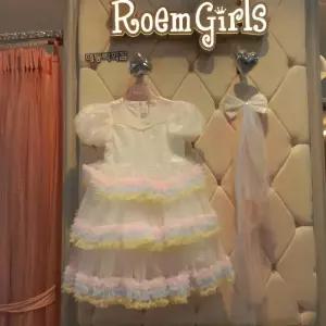 로엠걸즈 DP01 리본베일 화이트  화동 드레스 리본 베일 화이트  화동  드레스  RGOW2