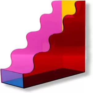 ban.do 귀여운 아크릴 파일 홀더 교실/사무실/우편용 컬러풀 책상 정리함 종이/편지 보관함 컬러블록