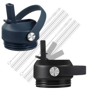 예티 램블러 18 26 36 64온스용 플로라펠 빨대 뚜껑, 빨대가 있는 뚜껑과 유연한 손잡이, 18온스 26온스 36온스 64온스 물병 뚜껑 교체용