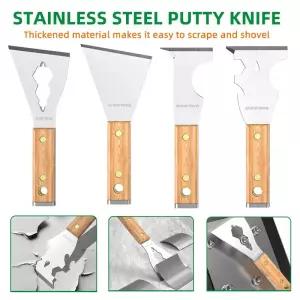 다용도 퍼티 나이프 스테인레스 스틸 페인트 스크레이퍼 제거 건설 도구 벽지 캔 오프너 홈 DIY