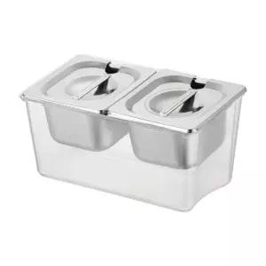 셀프 반찬통 스테인리스 바트 업소용 양념통 투명