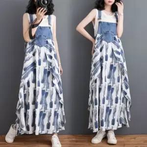 원피스 여성 데님 여름 중기장 멜빵 쉬폰 예쁜 SPO마켓2