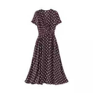 여자 원피스 여름 예쁜 도트 쉬폰 프렌치 브이넥 롱스커트 SPO마켓2