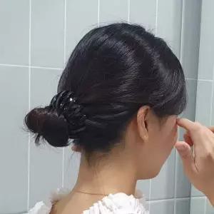 포니 올림머리 만두핀 똥머리집게핀 블랙