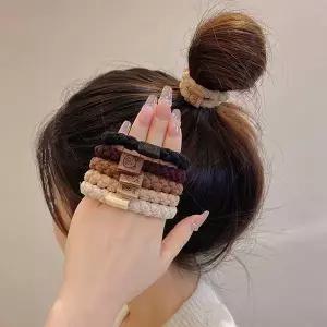 TBZ 소프트벨벳곰돌이헤어끈 곱창 머리끈 올림 머리 헤어
