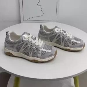 가을 통굽 리얼 트렌드 얇은 메쉬 가죽 통기성 여자러닝화 운동화 ible3