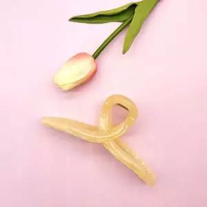 머리집게핀 대형 헤어 뒷머리 머리집게 아이보리