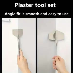 4Pcs 건설 도구 스테인레스 스틸 퍼티 나이프 마른 벽에서 나온 스크레이퍼 손 내부 외부 코너 긁기 음과