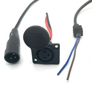 배터리 충전기 포트 3Pin XLR 인라인 플러그 어댑터 커넥터 전자 휠체어 스쿠터 부품 용 잭 소켓 사이클링