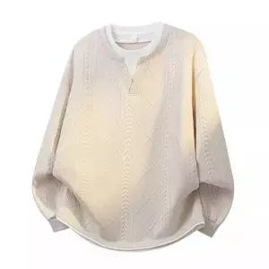 니트 봄 캐주얼 투피스 페이크 맨투맨 남자브이넥니트 꽈배기 브이넥 자카르 상의 ible1