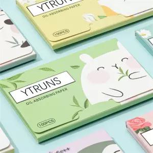 남녀공용 페이스 오일 흡수지 녹차 치자 카모마일 라벤더 장미 대나무 100 개